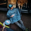 image:imageThermaRest Honcho Poncho Wearable Hoodie Blanket Blue PrintBlue