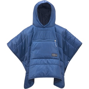 image:imageThermaRest Honcho Poncho Kids Wearable Hooded Camping Blanket Blue Stripe