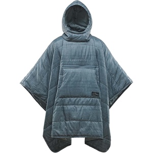 image:imageThermaRest Honcho Poncho Wearable Hooded Camping Blanket TangleBlue Woven Print